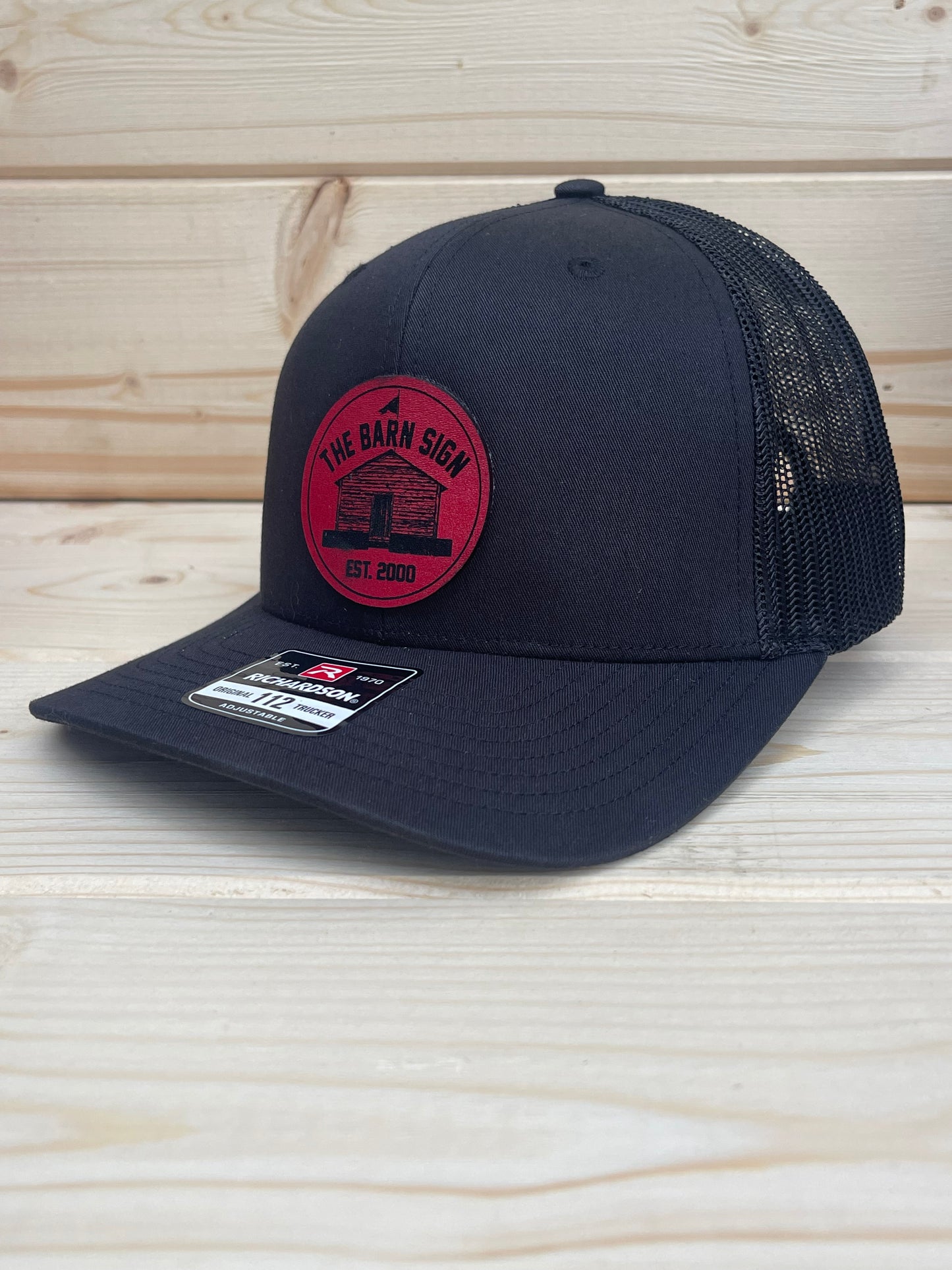 Barn Sign Hat - Black/Black/Red