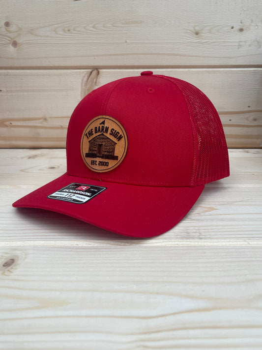 Barn Sign Hat - Red/Red/Tan