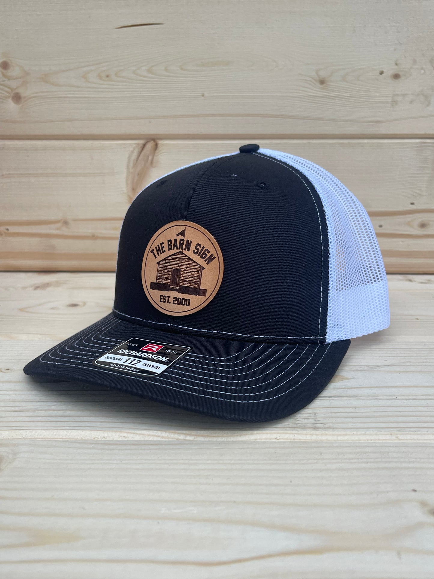 Barn Sign Hat - Black/White/Tan