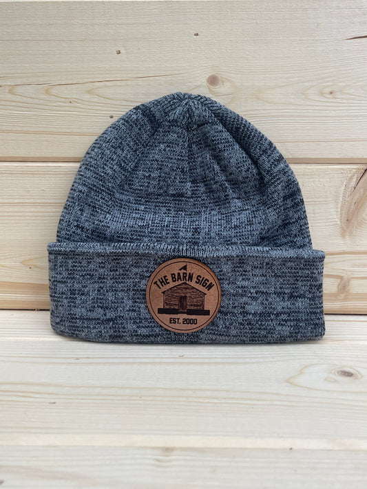 Barn Sign Beanie - Black/Tan